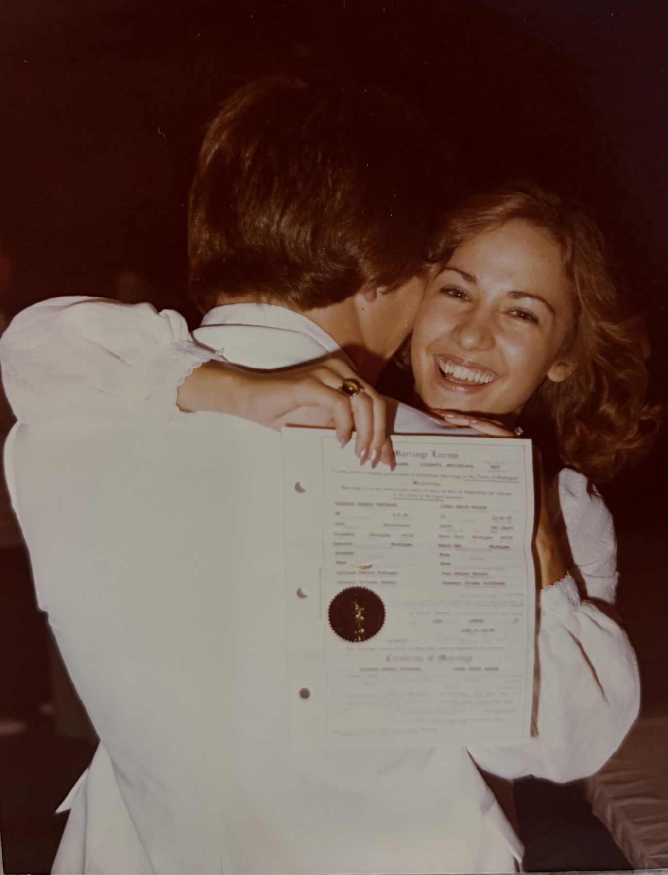 Linda and Rich celebrating